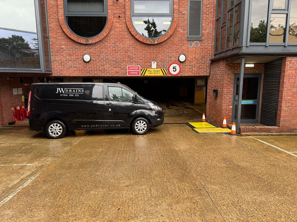 JW Drains service van ready for drainage call-outs in Harlow, Essex